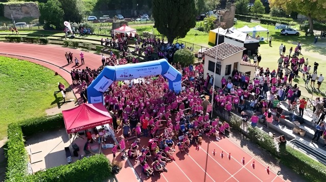 Le squadre BNL e Findomestic alla staffetta 8x20 di Roma, ad ottobre 2024